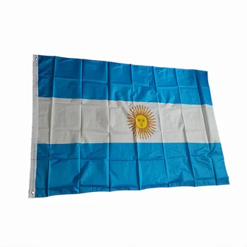 2022 için 90 * 150 Arjantin Bayrağı Çift Dikişli Afiş