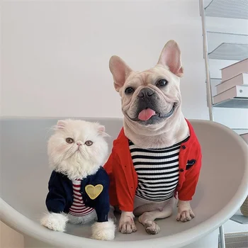 Sonbahar Kış Pet Köpek Giysileri Moda Moda Hırka Köpek Kazak Fransız Bulldog Corgi Schnauzer Küçük Orta Boy Köpek Giysileri