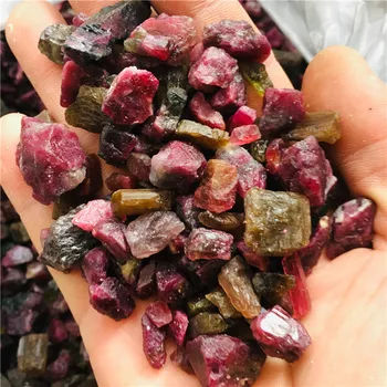 100g Doğal kristal kırmızı turmalin ve mineral reiki tedavi taş birincil taş örnekleri kullanılan takı yapımı