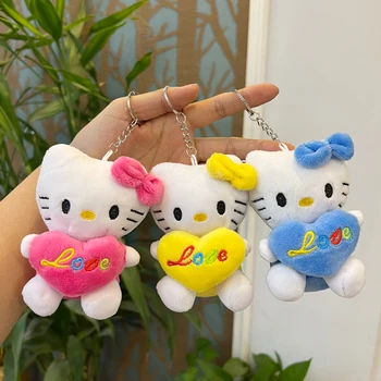 10Cm Sanrio Hello Kitty Anime Kawaii Karikatür Yıldız peluş oyuncaklar Sırt Çantası Dekor Anahtarlık Bebek Doldurulmuş Oyuncaklar Kızlar Tatil Hediyeler