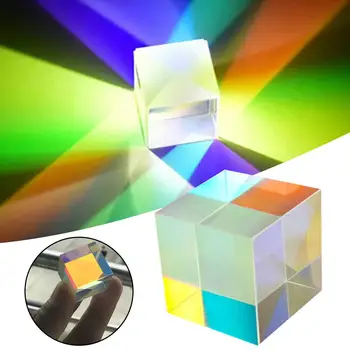 12.7 mm X küp altı taraflı parlak ışık küp vitray prizma ışın yarma prizma optik deney cihazı optik Lens