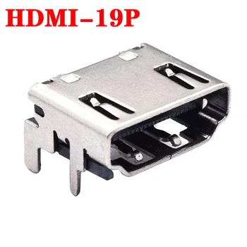 2-10 adet HDMI uyumlu Dişi Jack soketli konnektör 19PİN 19 P Sağ Açı SMT SMD 90 Derece hd 19 PİN Video Bağlantı Noktası