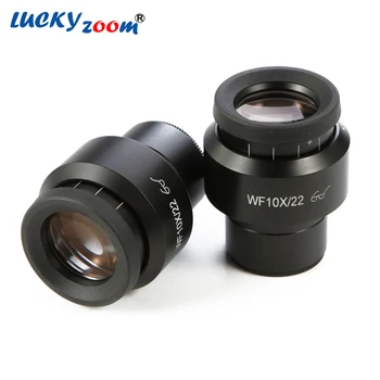 2 adet Ayarlanabilir Stereo Mikroskop Mercek 10X Marka 22MM Geniş Alan Dürbün Trinoküler Mikroskop Oküler Microscopio Lens