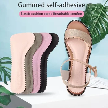 2 adet Deri Sandalet Tabanlık Kadınlar için Yüksek Topuk Ter emici Deodorant Ayakkabı Tabanı Çıkartmalar Yedi noktalı Yarım Pedleri Yumuşak Alt