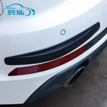 2 adet Evrensel Karbon Araba Ön Arka Tampon Koruma Koruyucu Anti Scratch Kauçuk Şerit Dış Sticker Kapak Aksesuarları
