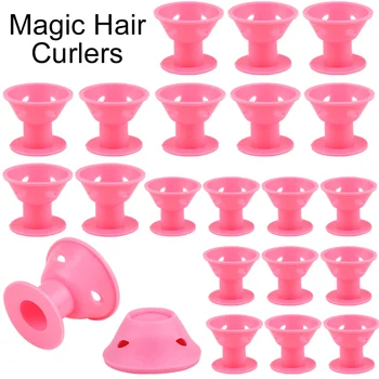 20/30 adet Sihirli saç rulosu Yumuşak Kauçuk Saç Kıvırcıklaştırıcılar Makaralar Büküm Saç Hiçbir ısı Klip uyku Saç Curling Kadınlar şekillendirici DIY Araçları