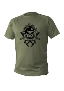 2019 Moda Serin Erkek T-shirt T shirt Erkek kısa kollu yeşil zeytin askeri tasarım ordu kafatası yeni