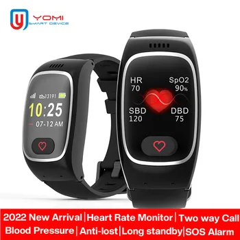 2022 4G Yaşlı akıllı saat Bilek İzle ile egzersiz kalp atışı takip cihazı Düşme Algılama IP67 Su Geçirmez Smartwatch Ebeveynler için