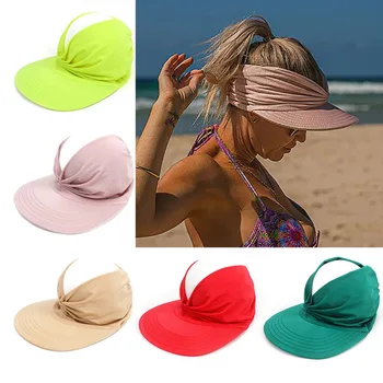 2022 yazlık şapkalar kadınlar için Anti-UV Geniş Ağız vizör kep Yaz Seyahat Kap Moda Plaj güneş şapkası Güneş Koruma