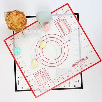 26/40 * 30 cm Yapışmaz Silikon Pişirme Mat & Ölçümleri Bpa Ücretsiz Fondan Haddeleme Pizza Hamur Ped Levha Mutfak Pasta Maker Aracı