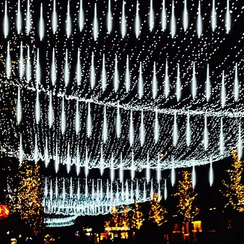 30/50cm LED Meteor Duş Peri Dize Garland İşıklar Noel Süslemeleri Açık Düğün Sokak Bahçe Dekor 32/24/12 Tüpler
