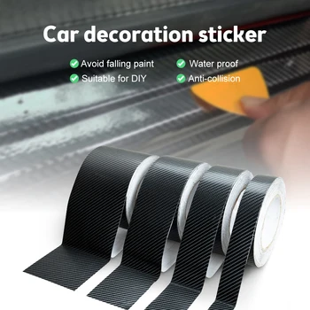 3D Karbon Karbon Fiber Araba Sticker DIY Macun Şerit Rulo Farklı Boyutlarda Otomatik Anti Scratch Koruyucu Bant Su Geçirmez Film