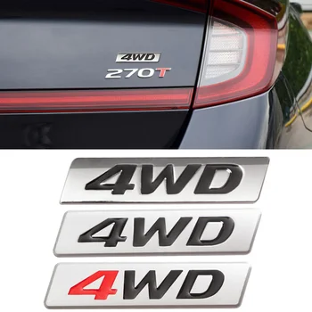 3D Metal Etiket 4WD Amblemi 4X4 Rozeti Çıkartmaları Honda CRV Accord Civic Mitsubishi Outlander Jeep Lada Suzuki Grand Vitara Swift