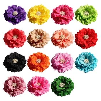4 adet / grup 11CM 20 renkler Yenidoğan DIY Moda Yapay Şekilli Kumaş Çiçekler düğün buketi Gelin Garland Ev