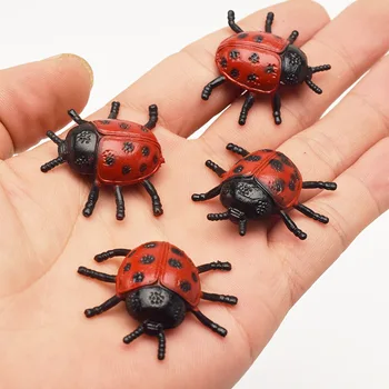 5 adet Yeni Desen Plastik PVC Simülasyon Küçük Böcek Böceği Uğur Böceği Modeli Korkutucu Zulüm Diğerleri Oyuncaklar Hediye