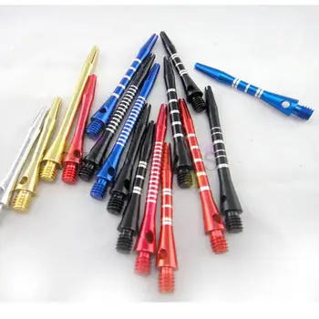 6 adet yumuşak sert alüminyum dart mili dart aksesuarları anti-break dayanıklı kıdemli dart kutup çeşitli renkler