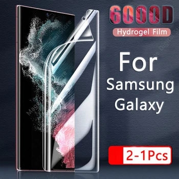 6000D Hidrojel Film Samsung Galaxy S22 Ultra Artı Ekran Koruyucu S21 S20 Not 20 10 9 8 S10 S9 FE S10E E S21FE 5G S 21 22