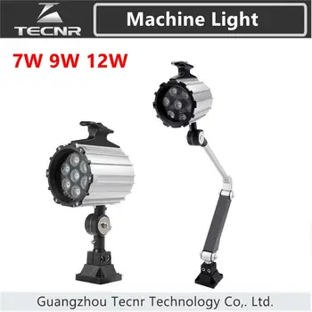 7W 9W 12W CNC makinesi led ışık 12V 24V 36V 110V 220V Endüstriyel Aracı çalışma ışığı Lambaları Uzun Kol katlanır ışıklar