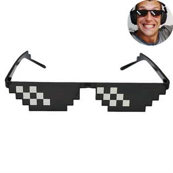 8 Bit Eşkıya Hayatı güneş Gözlüğü Tanınmaz Erkekler Kadınlardan Marka Parti Mozaik UV400 Vintage Gözlük Unisex Hediye Oyuncak Gözlük Gözlük 