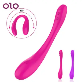 9 Hızları Bükülebilir Klitoral Stimülatörü Uzaktan Kumanda Çift Uçlu Yapay Penis Vibratör G-Spot Vajinal Masaj Seks Oyuncakları Kadın için