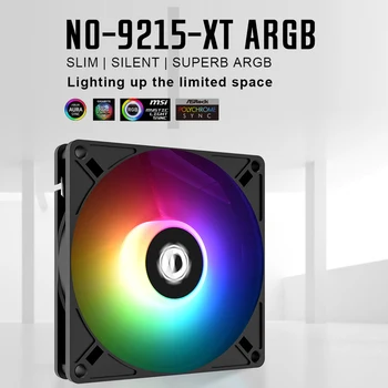 90mm PC bilgisayar kasa fanı Soğutma Soğutucu 4Pin Ayarlanabilir RGB LED 9cm Sessiz Ventilador 12V DC ARGB Fanlar CPU / GPU Aura Sync