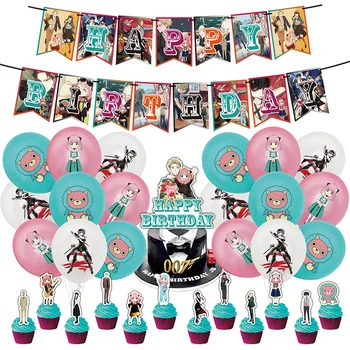 Anime Casus X Aile çocuk Doğum Günü Partisi Dekorasyon Aksiyon Figürleri Balon Kek Kartı Afiş Seti Tek Kullanımlık Parti Malzemeleri