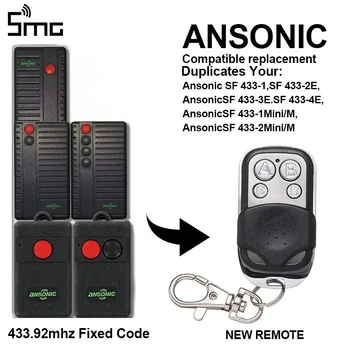 ANSONIC SF 433-1, SF 433-2E,433-3E.SF 433-4E, SF 433-1Mini / M Garaj kapı uzaktan kumandası 433.92 MHz Sabit Kod Verici