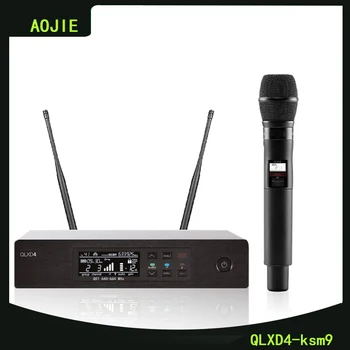 AOJIE QLXD4 / ksm9 profesyonel kablosuz mikrofon dijital sistem için uygundur büyük ölçekli performans şarkı mikrofon