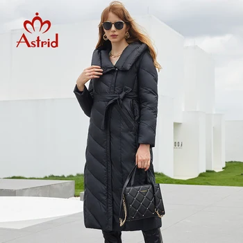 Astrid 2022 Yeni Kış kadın uzun ceket Zarif Basit Moda Parka kemer tasarımı ile parka Kadın moda giyim ZR-20173