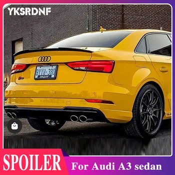 Audi için A3 sedan 2014-2020 için yüksek kaliteli ABS Plastik Boyasız Renk Arka Spoiler Kanat Gövde kapak Araba Styling