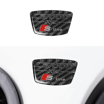 B Sütun Kapı Tampon Audi idare Döşeme Amblemi Dekorasyon 8N 8J MK123 TTRS 2008-2014 Aksesuarları araba Dış TT Karbon Fiber