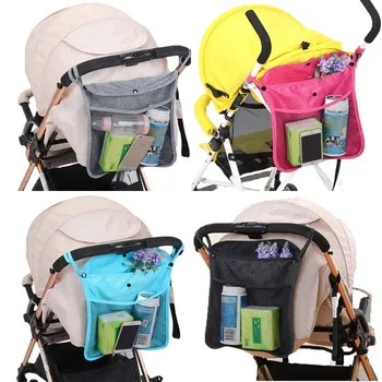 Bebek bebek çantası Örgü asılan saklama çantası Bebek Arabası Çantası Bezi Depolama Koltuk Cep Arabası Çantası Arabası Aksesuarları
