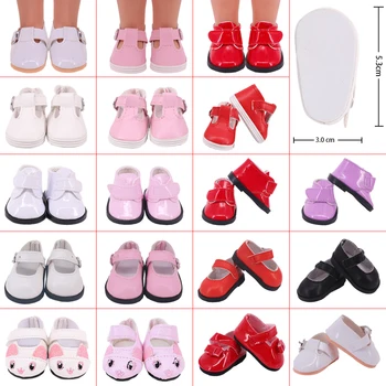 Bebek günlük ayakkabılar 5 Cm Toka pu ayakkabıları İçin 14 İnç amerikan oyuncak bebek ve BJD EXO Pamuk Bebek 30-33cm Paola Renio kız çocuk oyuncağı Rusya Hediye
