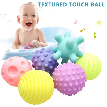Bebek Topu Duyusal Oyuncaklar Eller Dokunmatik Dokunsal Oyuncaklar Yumuşak Masaj Topu Diş Kaşıyıcı Bebek Duyuları Geliştirme Bebek Banyo Oyuncakları 0 12 Ay