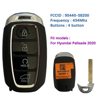 CN020166 Orijinal 4 Düğme akıllı anahtar Hyundai Palisade 2020 İçin Orijinal Uzaktan 433MHz FCC ID 95440-S8200 HITAG 3 47 Çip