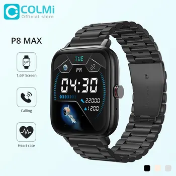 COLMI P8 MAX 2022 Yeni Bluetooth Cevap Çağrı akıllı saat Erkekler Tam Dokunmatik Spor İzci IP67 Su Geçirmez Smartwatch kadınlar