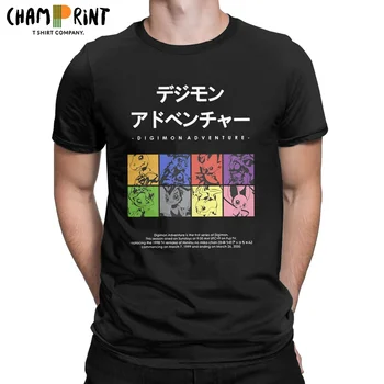 Digimon Macera 01 erkek t-shirtü Eğlence %100 % Pamuk Tee Gömlek Crewneck Kısa Kollu T Shirt Hediye Fikri Tops