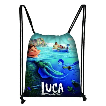 Disney Luca Alberto Deniz Canavarı Baskı İpli Çanta Erkek Kız Saklama Torbaları Genç Rahat Sırt Çantası Çocuklar Gizli Sakli Konusmalar Hediye