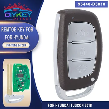 DIYKEY P / N: 95440-D3010 433.92 MHz ID47 Çip Anahtarsız Gitmek Akıllı Uzaktan Kumanda Araba Anahtarı İle 3 Düğmeler Fob 2018 Hyundai Tucson için