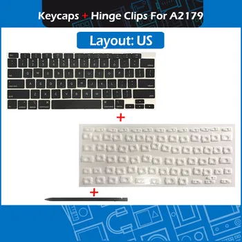 Dizüstü bilgisayar A2179 Azerty Keycaps Makas Klipleri seti Macbook Hava Retina 13 İçin 