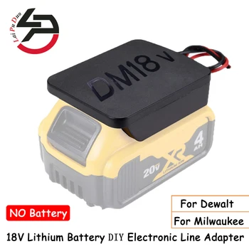 DM18V Pil Adaptörü DIY Dönüştürücü Milwaukee M18 Dewalt DCB200 18 V / 20 V Lityum Pil DIY 2 Kablo