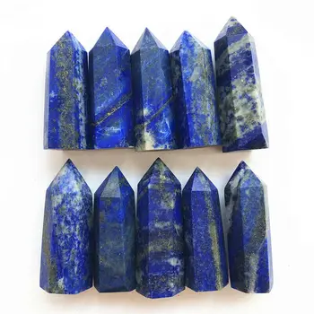 Dropshipping Doğal Mavi Lapis Lazuli Kristal Noktası Değnek Kulesi Tek Nokta Kristal Dikilitaş Şifa Kristal Taş Dekorasyon