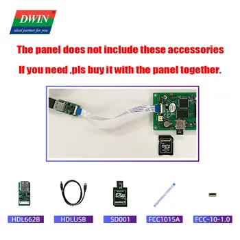 DWIN TFT LCD Dokunmatik Panel Aksesuarları 10pin 8pin Arayüzü Tüm Set SD Kart olmadan