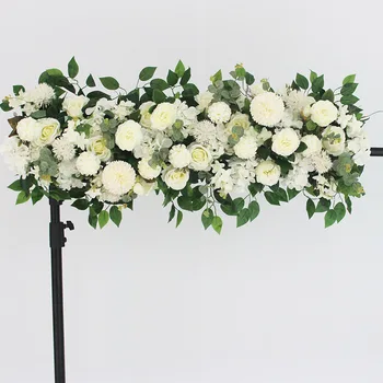 Düğün Çiçek Duvar Düzenleme Malzemeleri İpek Şakayık Gül Yapay Çiçek Sıra Dekor Evlilik Demir Kemer Zemin