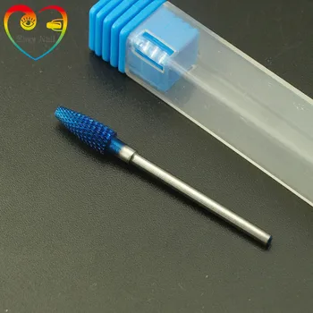 EasyNail~1 Adet Mavi Tungsten Karbür Tırnak Matkap Uçları Nano Kaplama Çapak Tırnak Elektrikli Döner Manikür Kesici Tırnak Temiz Aksesuar