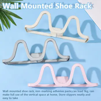 Ev Gereçleri Banyo Aksesuarları Depolama Artefakt Depolama Rafı ayakkabı organizatörü Duvara Monte Ayakkabı Rafı Terlik Askısı