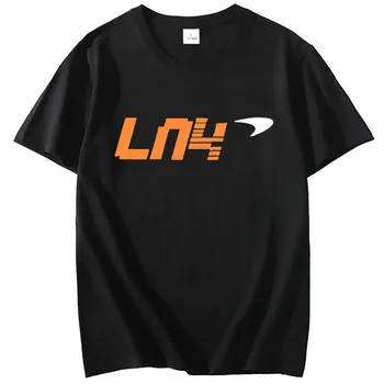 F1 McLaren Yarış Yaz Yeni T-Shirt %100 % pamuklu tişört Formula Bir Sürücü Lando Norris Logo erkek ve kadın T-shirt