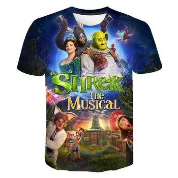 Film Shrek Yaz 3D Baskılı T Shirt Casual Erkek Kadın Çocuk Moda Kısa Kollu Erkek Kız Çocuklar Serin Streetwear pamuklu üst giyim