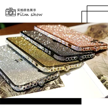 Glitter Elmas Metal Tampon iPhone için kılıf X XR XS Max 8 7 6 14 Artı Durumda Taklidi Kapak iPhone 11 12 13 14 Pro Max Durumda