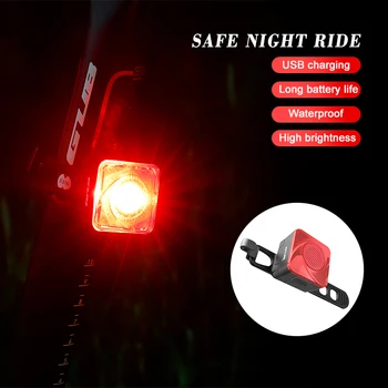 GUB şarj edilebilir USB LED bisiklet kuyruk ışık dağ bisikleti emniyet uyarı ön ve arka yanıp sönen ışıklar gece sürme aksesuarları